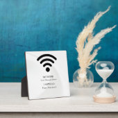 Moderne Zakelijke Wifi Netwerk en Wachtwoord Zwart Fotoplaat (Insitu)