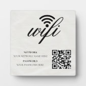 Moderne Zakelijke Wifi Netwerk en Wachtwoord Zwart Fotoplaat (Voorkant)