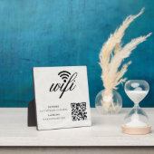 Moderne Zakelijke Wifi Netwerk en Wachtwoord Zwart Fotoplaat (Insitu)