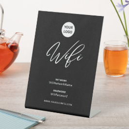 Moderne Zakelijke Wifi-Wachtwoord Welkom Reclamebord Met Voetstuk