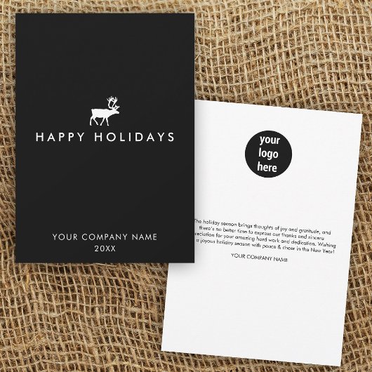 Moderne zakelijke zakelijke rendier kerst Kaart