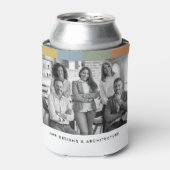 Moderne zakelijke zwart-wit foto blikjeskoeler (Blikje Voorkant)