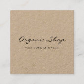 Moderne zaken eenvoudige kraft vierkante visitekaartje (Voorkant)