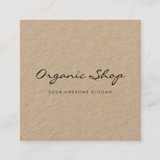 Moderne zaken eenvoudige kraft vierkante visitekaartje (Voorkant)