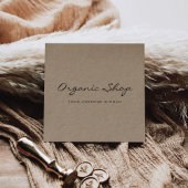 Moderne zaken eenvoudige kraft vierkante visitekaartje