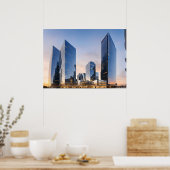 Moderne zakencentrum van de stad poster (Keuken)