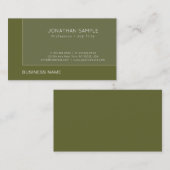 Moderne Zakenman Directeur CEO Luxe Elegant Visitekaartje (Voorkant / Achterkant)