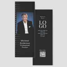 Moderne zakenman Foto Advertentie Zwart