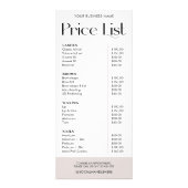 Moderne zakenprijslijst met elegante Logo Reclamekaart (Voorkant)