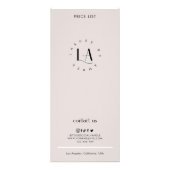 Moderne zakenprijslijst met elegante Logo Reclamekaart (Achterkant)