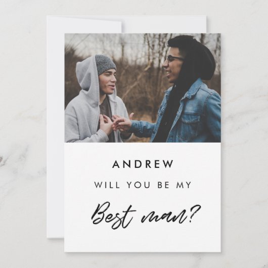 Moderne Zal jij mijn getuige zijn fotokaart Kaart (Voorkant)