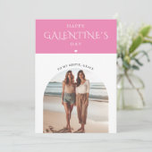 Moderne Zalige Galentine's Day Voor Mijn Beste Vri Feestdagenkaart (Staand voorkant)
