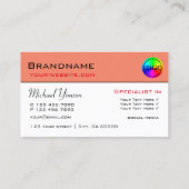 Moderne zalm, eenvoudig in wit, met Logo Professio Visitekaartje (Achterkant)