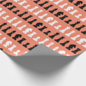 Moderne Zalm Schaakstuk Spelpatroon Cadeaupapier (Hoek)