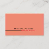 Moderne zalm White Cool met foto Professional Visitekaartje (Voorkant)