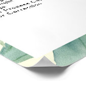 Moderne, zalon, waterverf tropische prijslijst poster (Hoek)