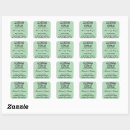 Moderne Zam Zam Water Nikah Moslim Huwelijksgunst Vierkante Sticker
