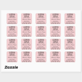 Moderne Zam Zam Water Nikah Moslim Huwelijksgunst Vierkante Sticker