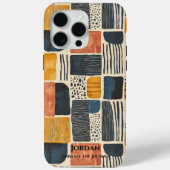 Moderne Zambiaanse Batik – Aardse Abstracte Patron Case-Mate iPhone Case (Achterkant)
