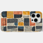 Moderne Zambiaanse Batik – Aardse Abstracte Patron Case-Mate iPhone Case (Achterkant (horizontaal))