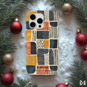 Moderne Zambiaanse Batik – Aardse Abstracte Patron iPhone 15 Pro Max Hoesje