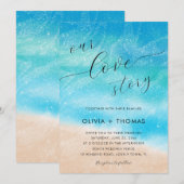 Moderne zand-golven stralen ons liefdeshuwelijk kaart (Voorkant / Achterkant)