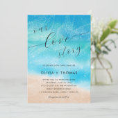 Moderne zand-golven stralen ons liefdeshuwelijk kaart (Staand voorkant)