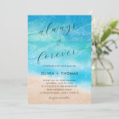 Moderne zandgolven beach Altijd forever huwelijk Kaart (Staand voorkant)