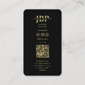 Moderne zanger muzikant Record Studio Gold Mic Visitekaartje (Achterkant)