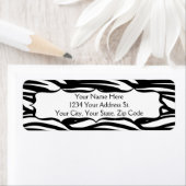 Moderne Zebra-adreslabels Etiket (Insitu)