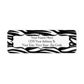 Moderne Zebra-adreslabels Etiket (Voorkant)