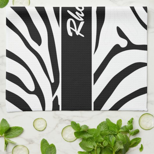 Moderne Zebra Afdrukken Theedoek (Gevouwen)