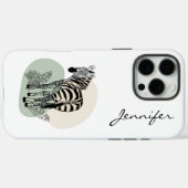 Moderne Zebra iPhone Case-Mate iPhone Case (Achterkant (horizontaal))