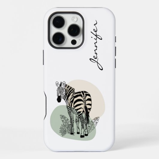 Moderne Zebra iPhone Hoesje (Achterkant)