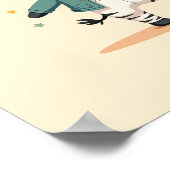 Moderne Zebra Nursery Safari Muurkunst Poster (Hoek)