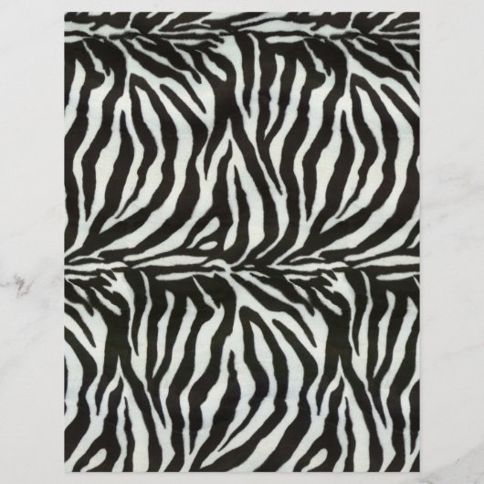 Moderne zebra print flyer (Achterkant)