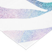 Moderne Zebra Print Glam Blue Paarse Glitter Medium Tafelloper (Hoek)