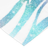Moderne Zebra Print Glam Blue Paarse Glitter Tafelkleed (Gekanteld)