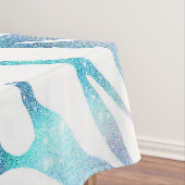 Moderne Zebra Print Glam Blue Paarse Glitter Tafelkleed (Voorbeeld)