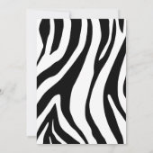 Moderne Zebra Print Meisjes Baby shower Uitnodigin Kaart (Achterkant)