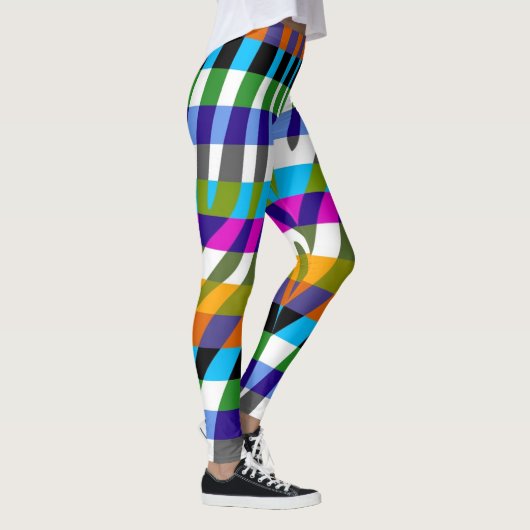 Moderne Zebra Print Pattern #10 Leggings (Rechts)