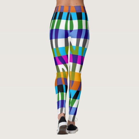 Moderne Zebra Print Pattern #10 Leggings (Achterkant)