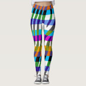 Moderne Zebra Print Pattern #10 Leggings (Voorkant)