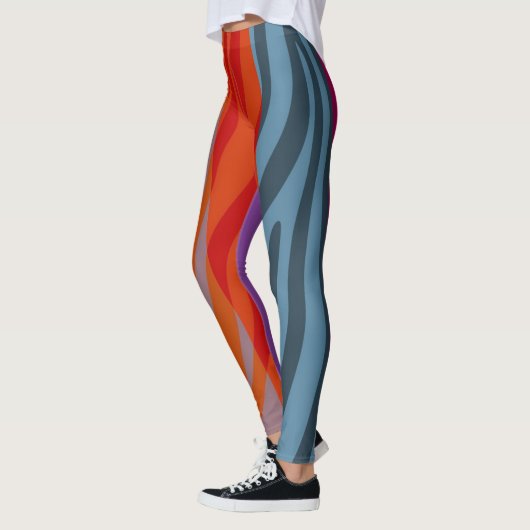 Moderne Zebra Print Pattern #20 Leggings (Links)