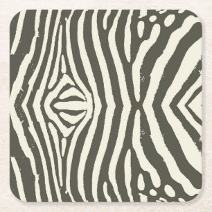 Moderne zebra streep dierprint patroon kartonnen onderzetters
