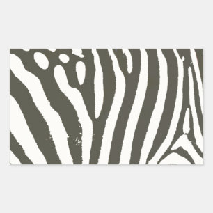 Moderne zebra streep dierprint patroon rechthoekige sticker