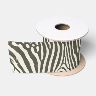 Moderne zebra streep dierprint patroon satijnen lint