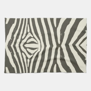 Moderne zebra streep dierprint patroon theedoek