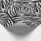 Moderne Zebra Stripes Black en White Cool Abstract Cadeaupapier (Hoek)