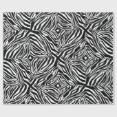 Moderne Zebra Stripes Black en White Cool Abstract Cadeaupapier (Vlak)